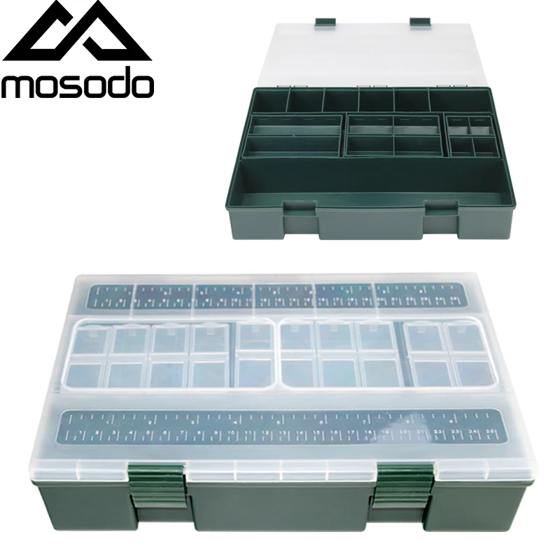 Коробка для рыболовных снастей Mosodo большая емкость карпа с линейкой 6 отдельных