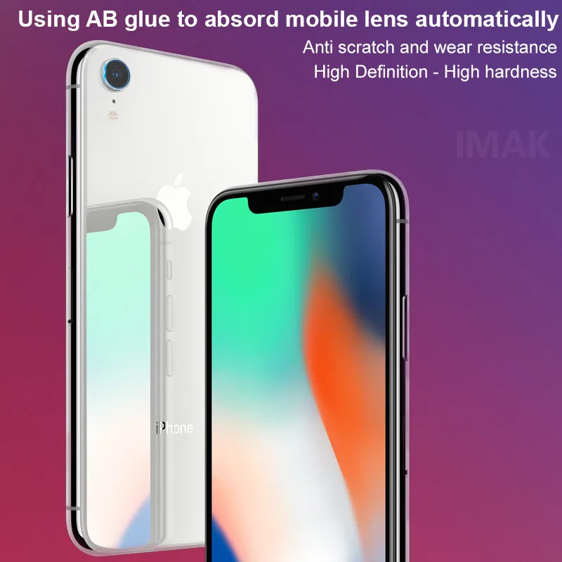 IMAK 2 шт для Iphone XR Ультра Прозрачный закаленный стеклянный объектив камеры