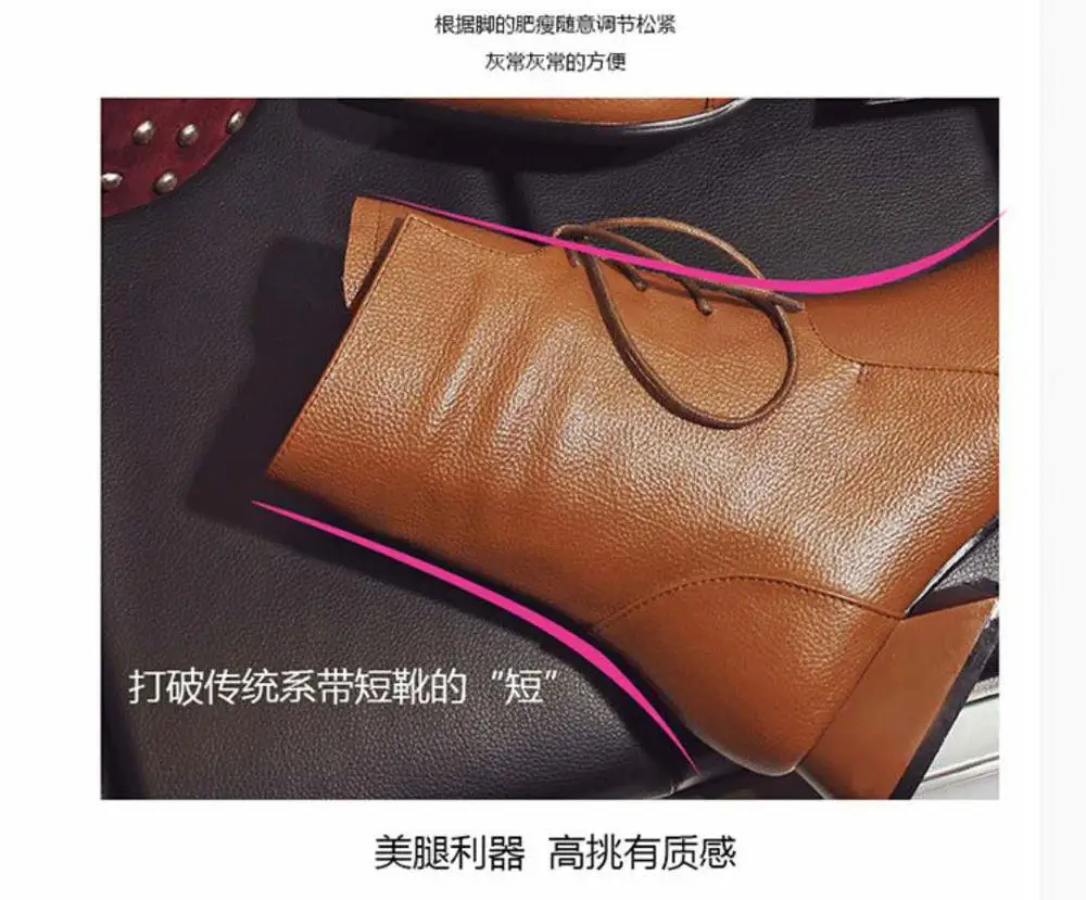 Модные ботинки женские Ботинки martin с острым носком 2019 г. Женская обувь на высоком