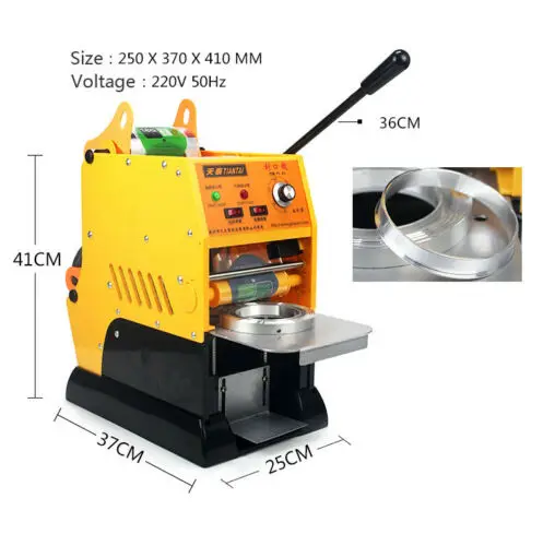 315W Commercial Electric Bubble Tea Boba Cup Sealer Sealing Machine for 9 /9.5CM Coffee/Milk | Инструменты