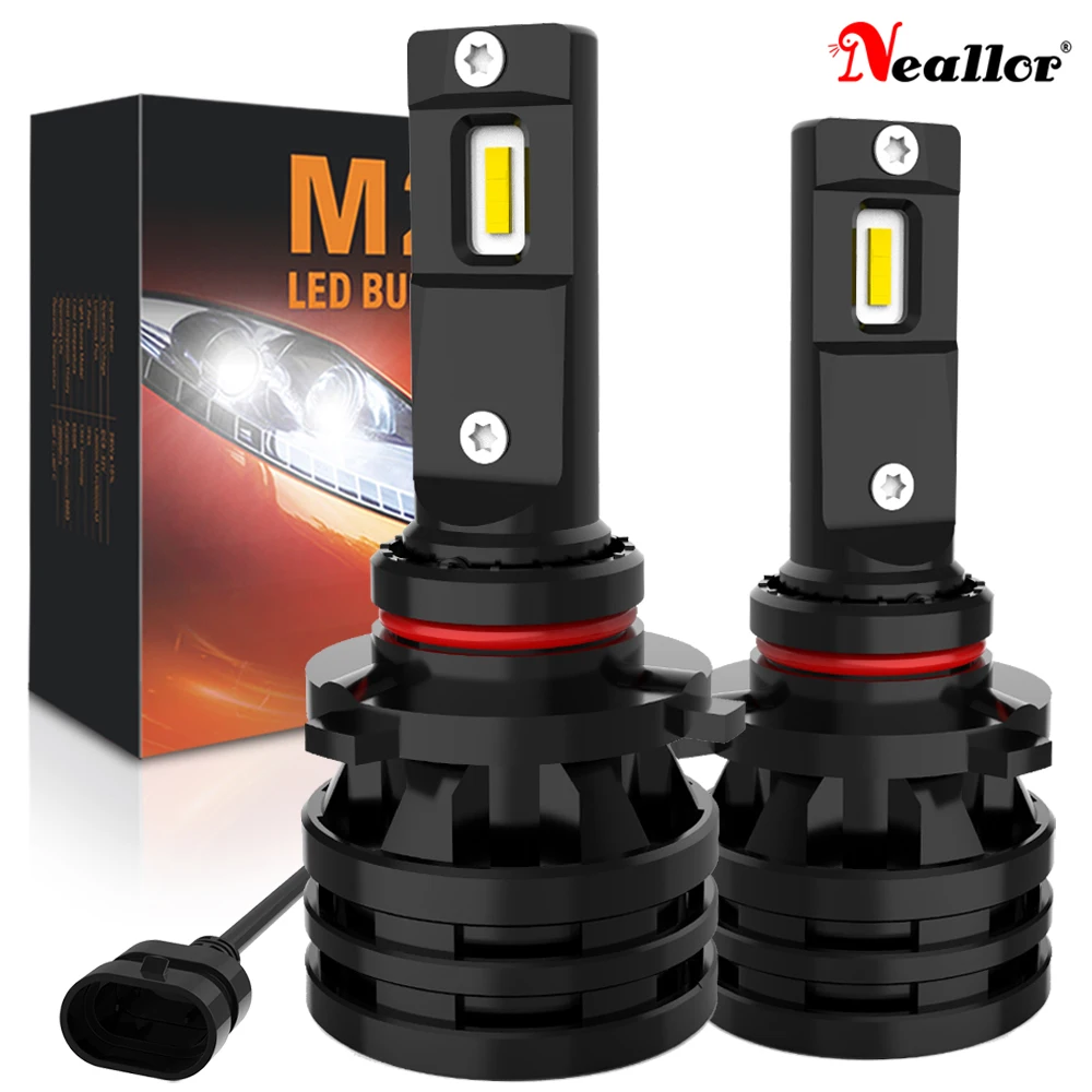

2 шт. Neallor HB3 9005 9006 HB4 светодиодный ные Фары H8 H9 H11 H7 H1 автомобильные CSP светодиодный лампы для фар автомобильные лампы для BMW Renault, Hyundai 6000K