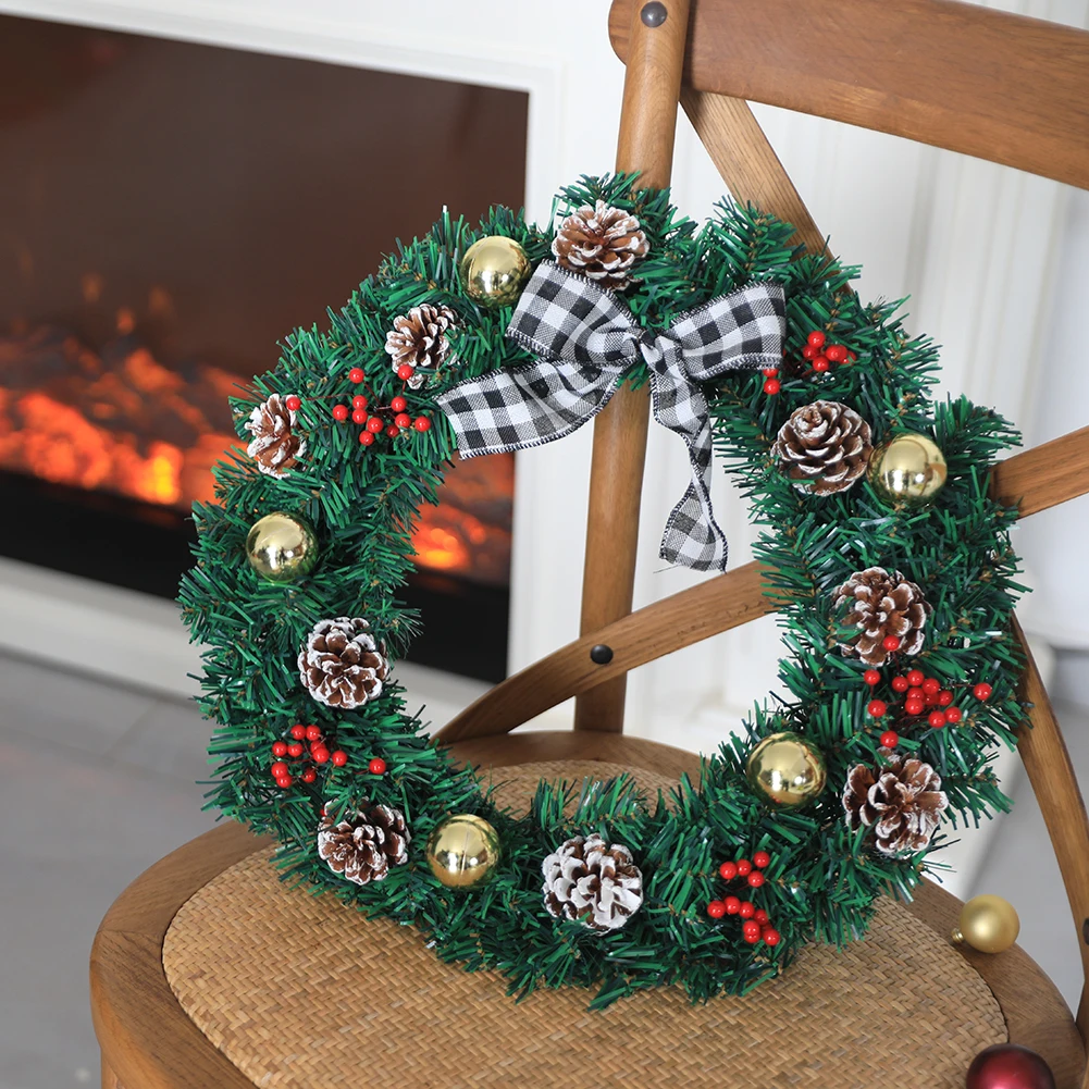 

Рождественский венок, дверной Настенный декор, украшения Санта-Клаус, лось, снеговик, домашнее рождественское подвесное украшение