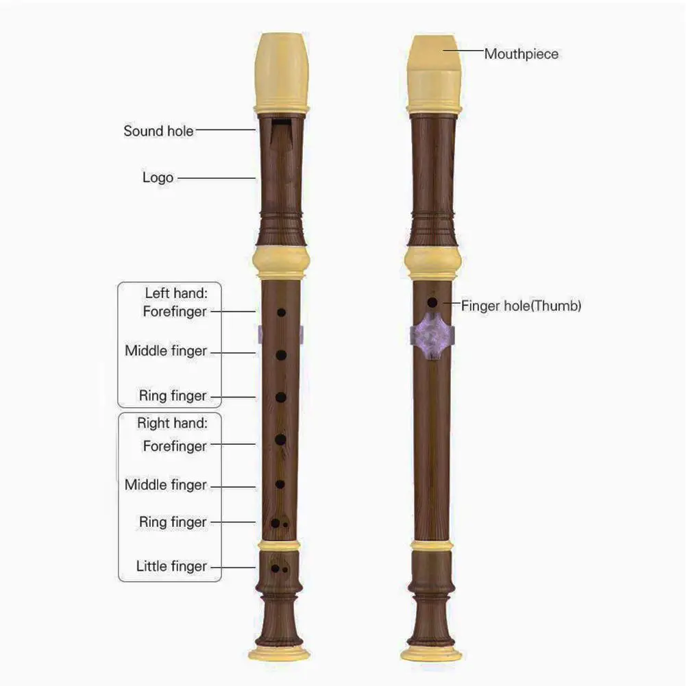 Treble wood grain German eight-hole clarinet wooden Professional Sound Easy Adjustable Eight Hole Flute key of C | Спорт и