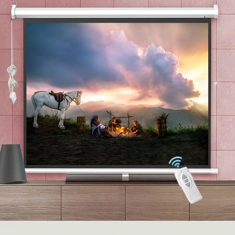 Экран для проектора Everycom, 100 дюйма, 16:9, с электроприводом, для ...