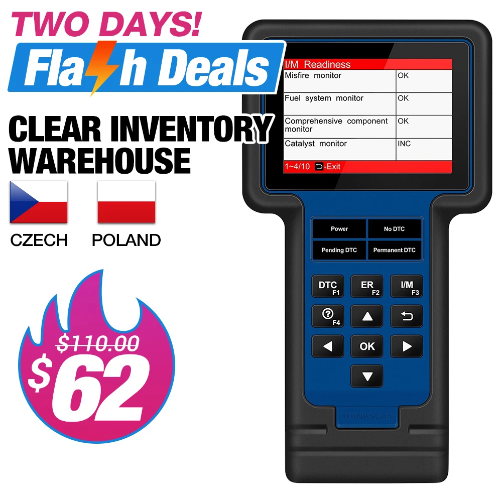 THINKCAR THINKSCAN 601 Профессиональный сканер полный OBD2 автомобильный диагностический
