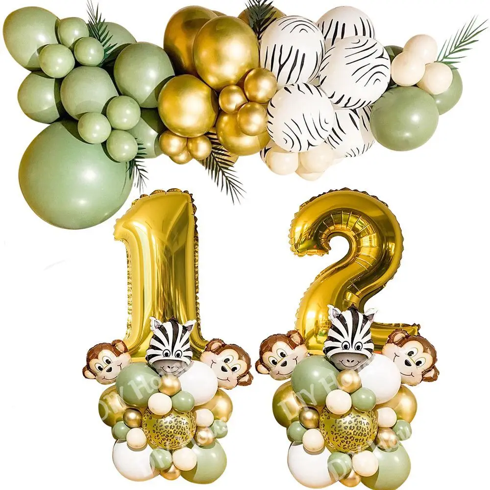 

32inch Happy Birthday Balloons 0-9 Baby Shower Decorations Party Wedding Ornament Decor 2022 Kids Ball Balloon Foil Supplies