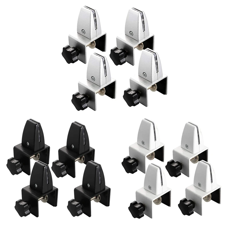 

SHGO HOT-4Pcs, охранник зажим Кронштейн перегородка для офисного стола Поддержка кронштейн Алюминий сплав чихать на страже держатель зажим