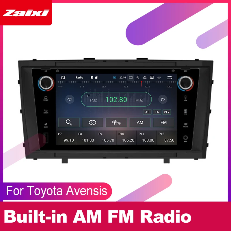 ZaiXi для Toyota Avensis 2009 2015 Автомобильная Мультимедийная система Android 2 DIN Автомобильный