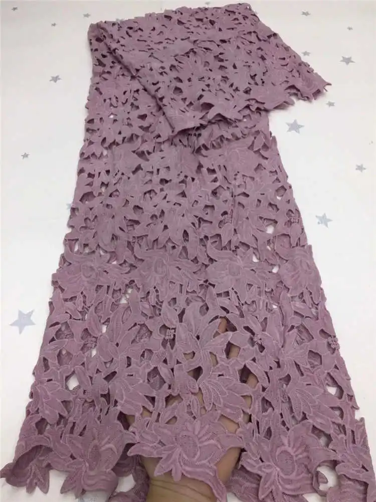 

Soft Skin Friendly Latest African Eembroidery Cord Fabric Classic Lace Superior Quality Fabric for Party Dress NN872-s