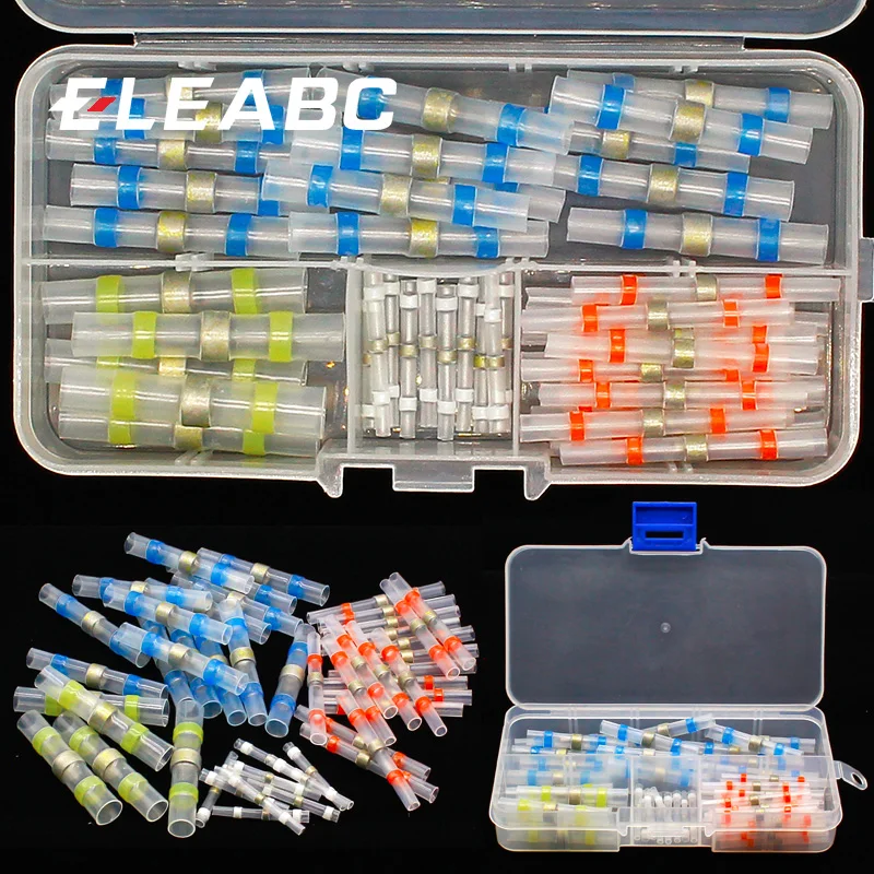 50 шт. новые термоусадочные втулки для пайки обжимные стыковые клеммы разъемы с