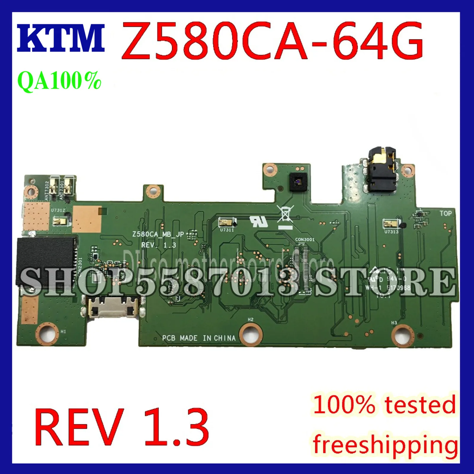 

KEFU Z580CA Mainboard For ASUS Z580C Z580CA Laptop Motherboard 64G rev1.3 Test work 100% original