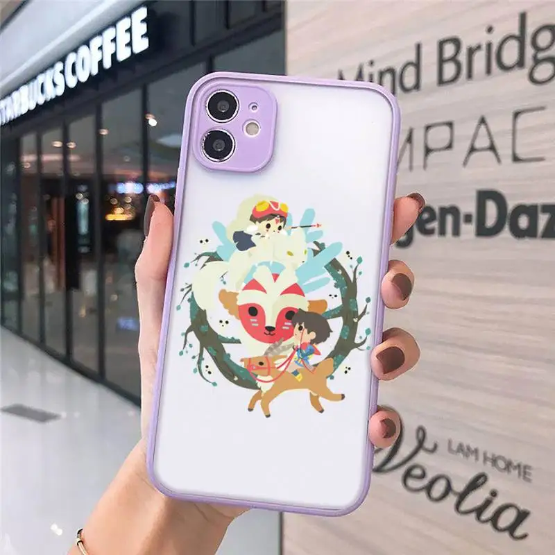 

Princess Mononoke Fantasy Anime Phone Case matte transparent For iphone 7 8 11 12 plus mini x xs xr pro max cover