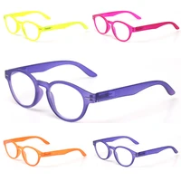 boncamor reading glasses blue light blocking spring hinges women men classic round colorful frames computer reader eyeglasses