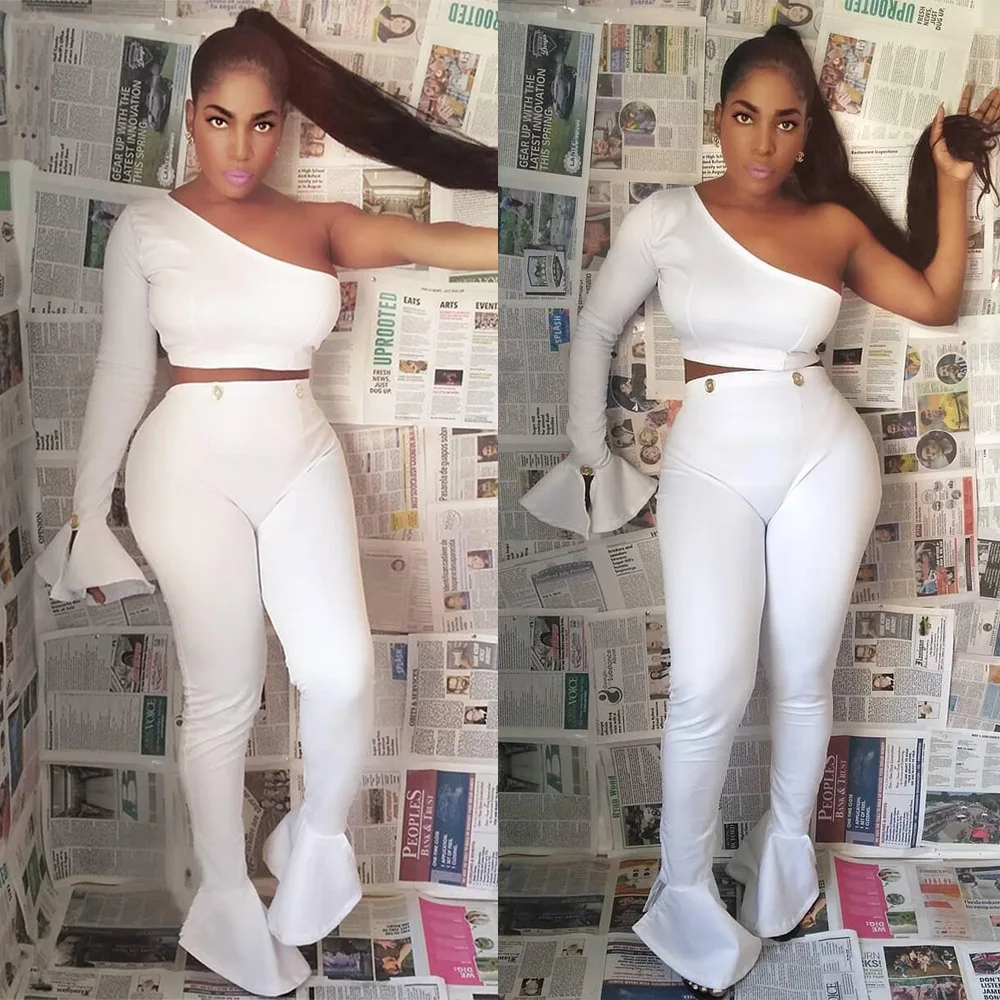 Комплект из двух предметов с открытыми плечами укороченный Топ длинным рукавом и