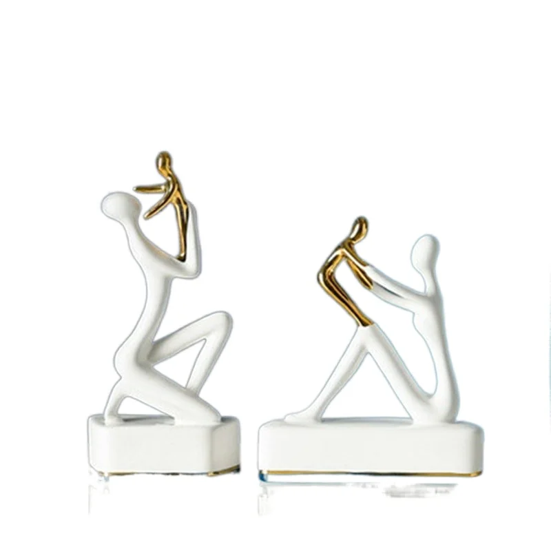 

Bao Guang Ta Modern Minimalist Ceramic Parent-child Figure Statue Creative Home Decor Living Room Office Sculpture A2450