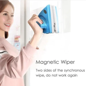 Ручной магнитный щетка для чистки стекла для окон, двухсторонний очиститель окон, щетка для стеклянной поверхности, ванной и кухни