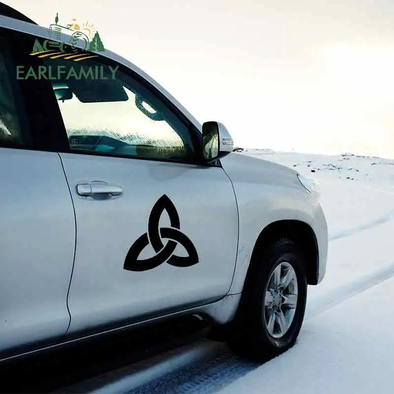 

EARLFAMILY 58cm x 52.6cm Car Styling Trinity Knot Decal Vinyl Art Religious Big Car Stickers Waterproof Car Accessories