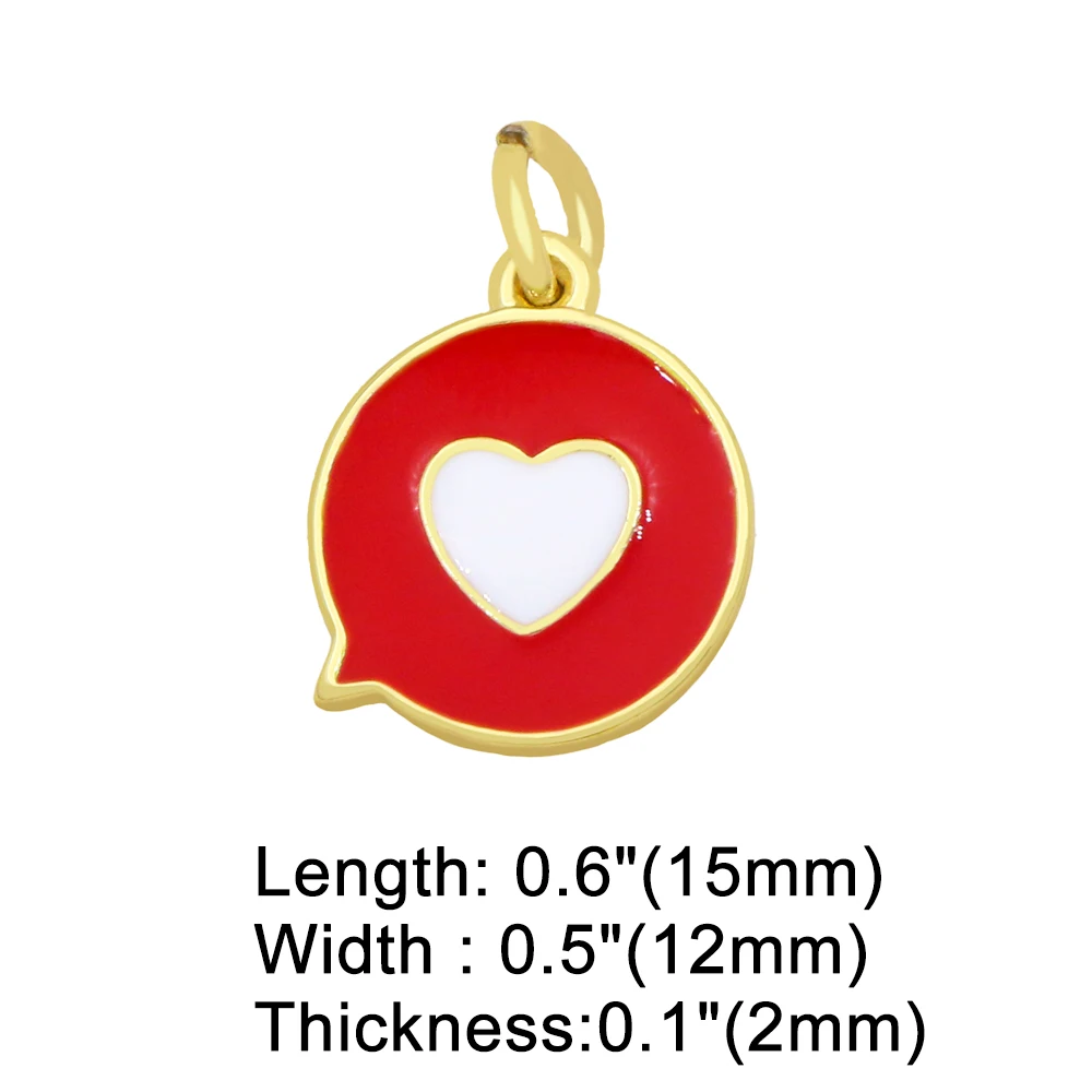OCESRIO красочные маленькие эмалированные сердца монеты подвески для дисков