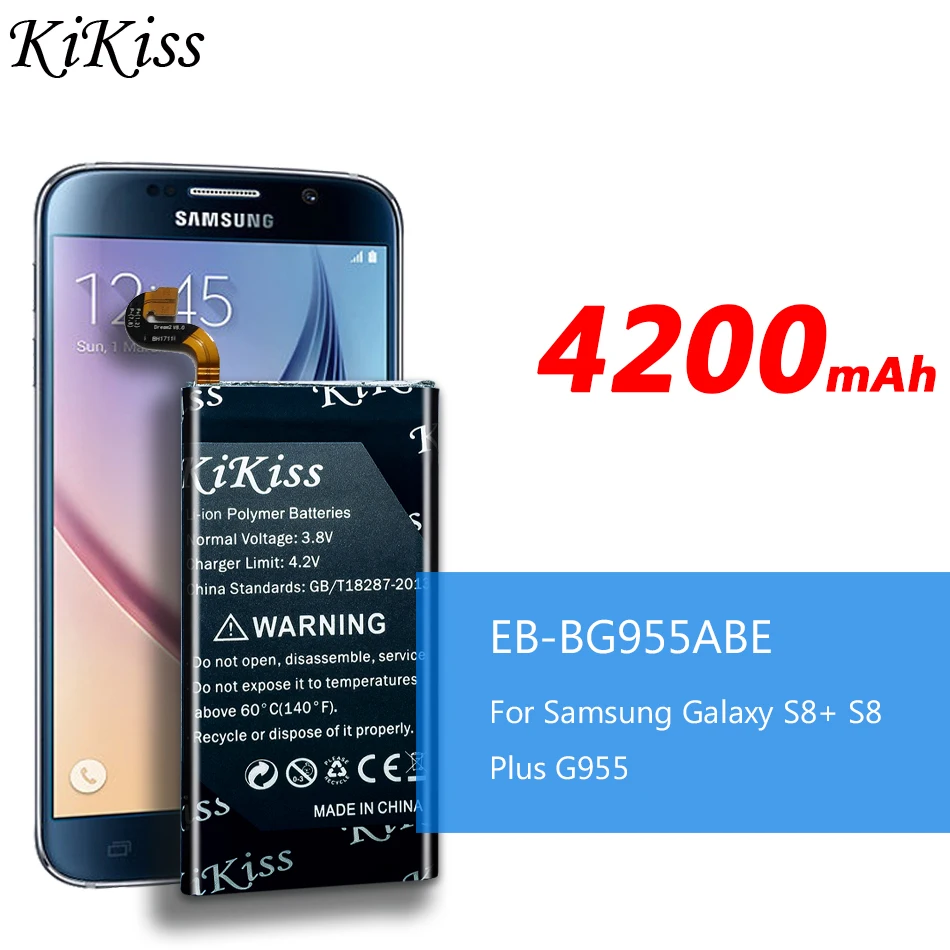 Большой аккумулятор 4200 мАч для Samsung Galaxy S8 Plus G9550 S8Plus SM G955 G955F G955A G955T G955S G955P
