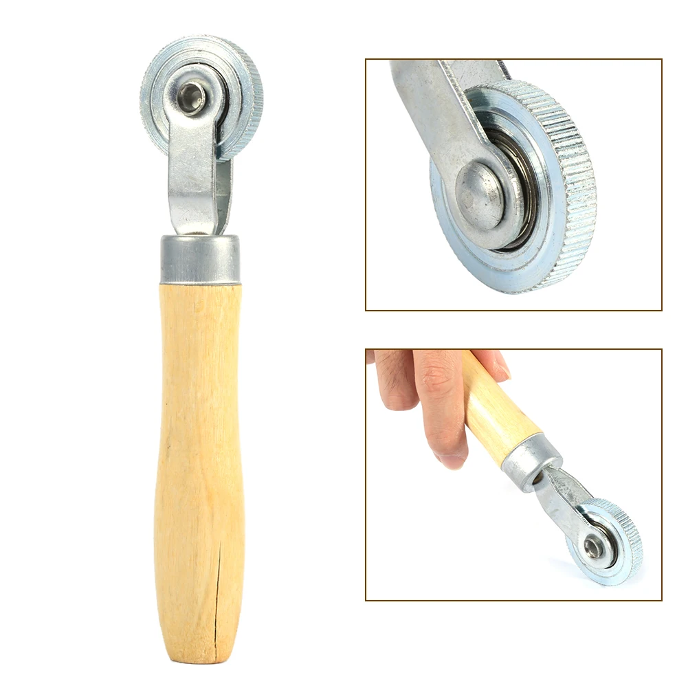 

Wooden Handle Repair Tube Stitch Puncture Patch Tyre Roller Bearing Tool Kit Made of wooden handle which durable lightweight