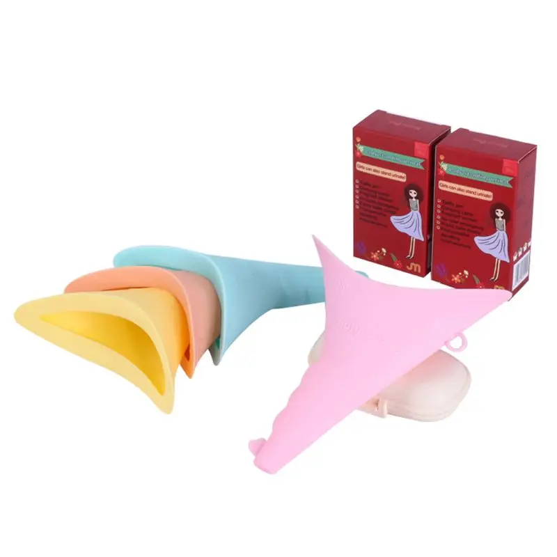 

Multifunctional Female Urinal Outdoor Travel Emergency Portable Standing Silicone Urinal Storage Box Drop Ship High quality