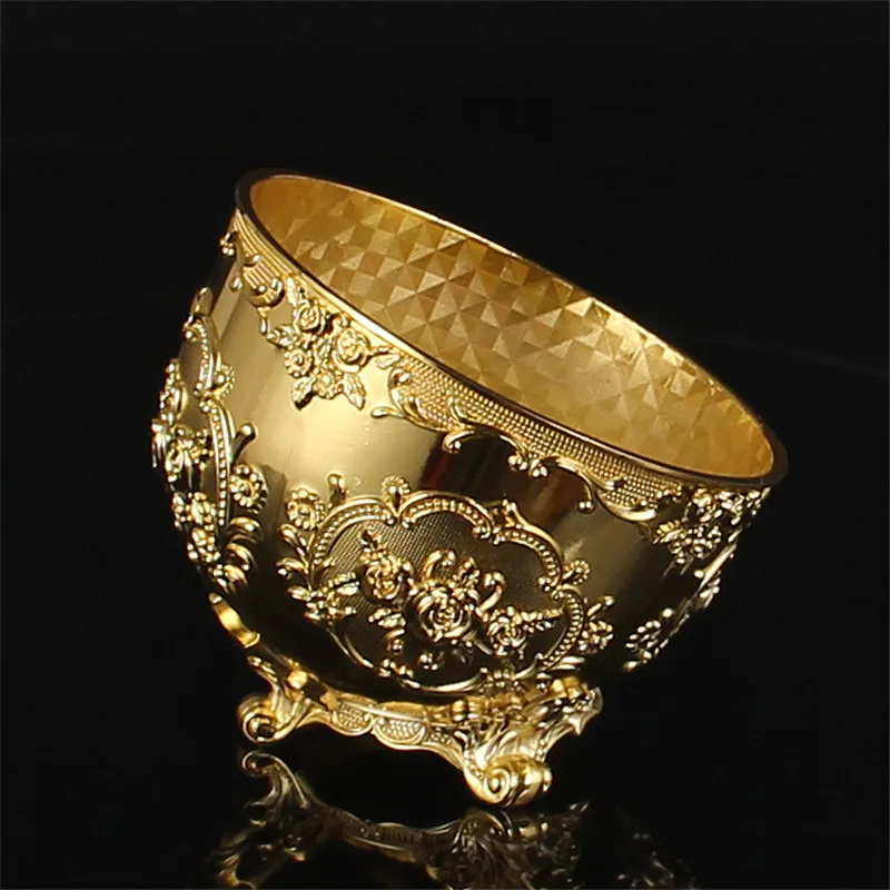 Carved Trash Bowl Parlour Desktop Can Restaurant Dustbin Bucket Bedroom KTV Bar Storage Mini Luxury | Дом и сад