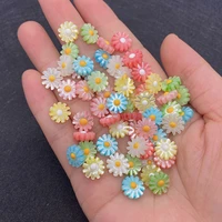 natural sea water shell beads chrysanthemum shaped multicolor 10 12mm straight hole shell beads diy necklace earrings bracelet