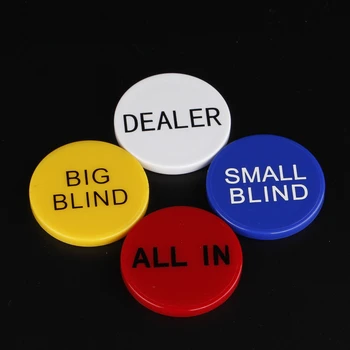 1Pcs BLIND/BIG BLIND/DEALER/All SALE Acrylic Round Plastic Dealer Coins SMALL IN Texa Poker Chip Coin Buttons Game Entertainment 2