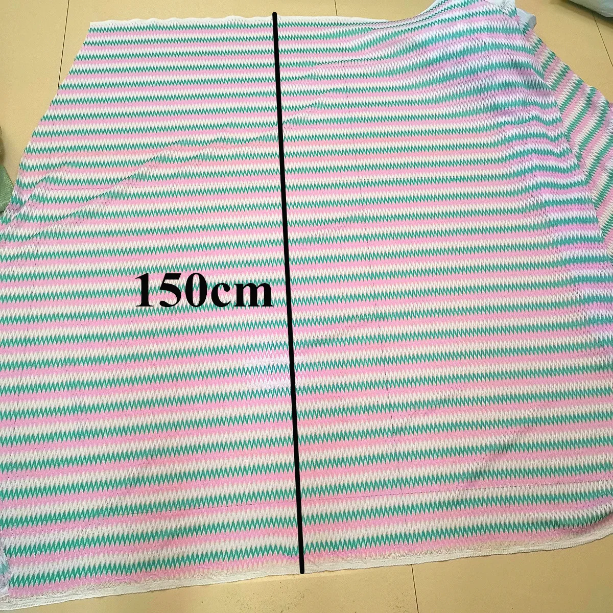 Вязаная кружевная ткань зигзаг для платья сетчатая в полоску кленовый лист