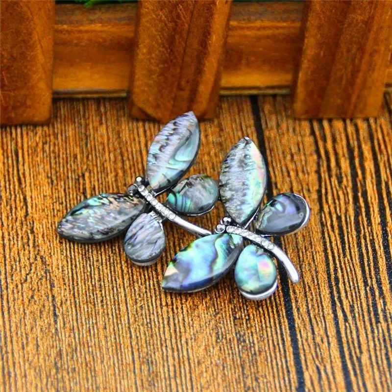 Vintage Butterfly Shell Brooches For Women Animal Brooch Pin Antique Silver Plated Fashion Jewelry BR21 | Украшения и аксессуары