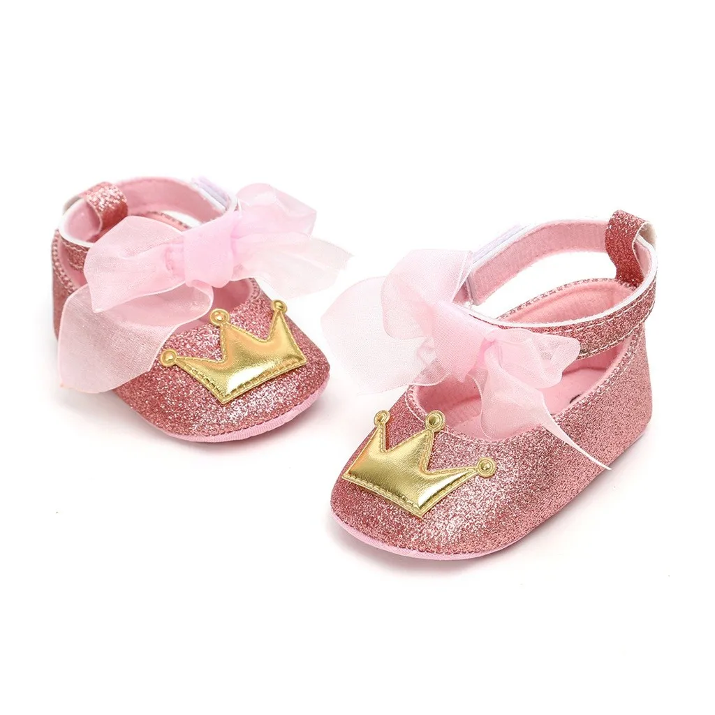 

Neonate bambino fiocco nodo Riband moda scarpa Hook & loop bambino primi camminatori scarpe in tessuto di cotone scarpe Casual R