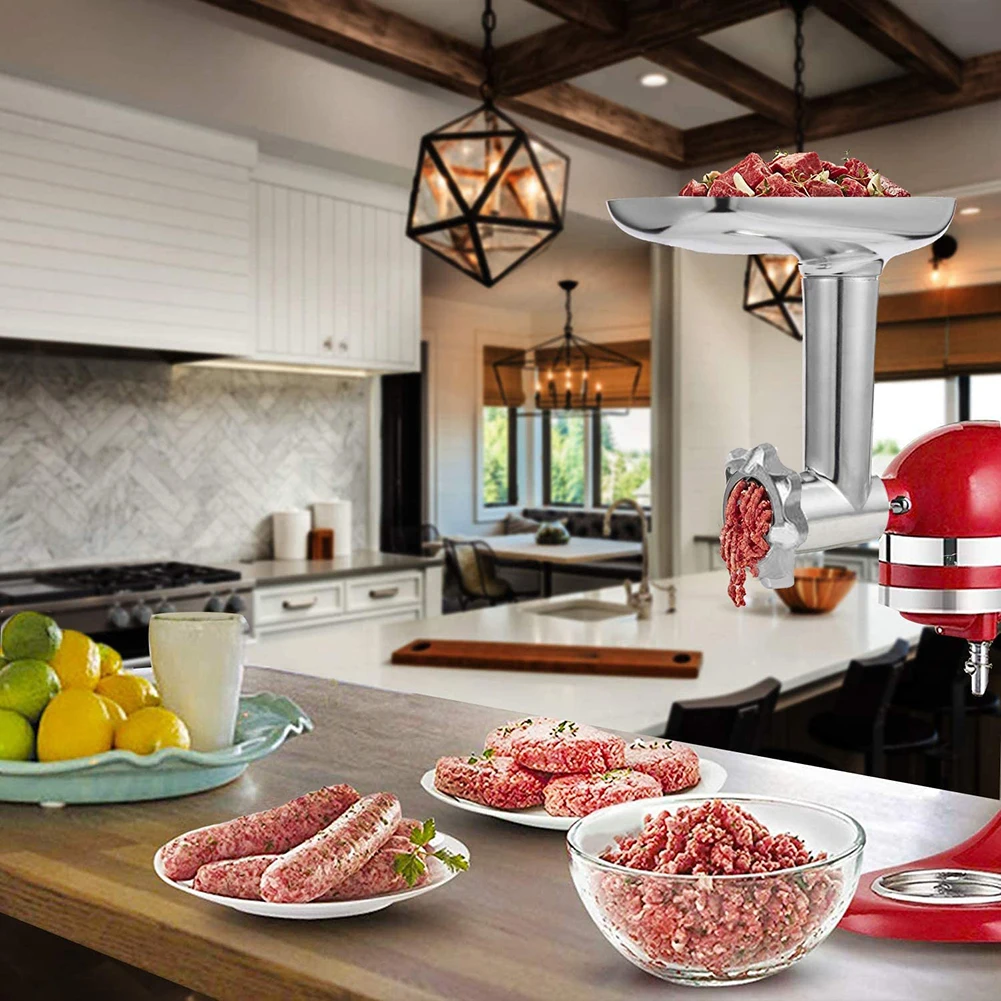 

Metal Kitchen Meat Grinders Sausage Stuffer Attachment For Kitchen Aid Stand Mixer For Kitchenaid Appliances Kitchen Accessories