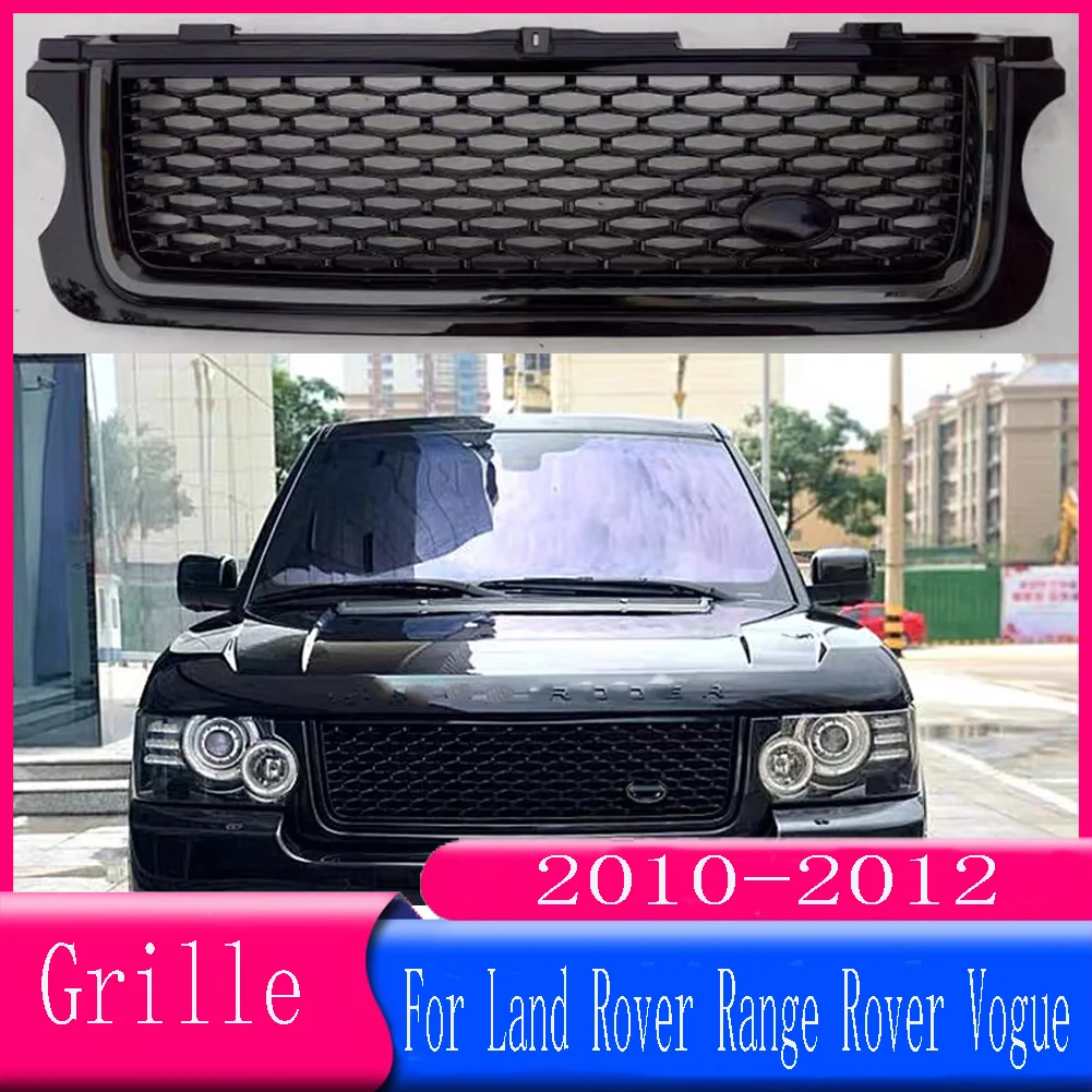 

Modified For Range Rover Racing Grill For Range Rover Vogue L322 2010 2011 2012 Front Bumper Grilles Mesh Cover Grills Grille