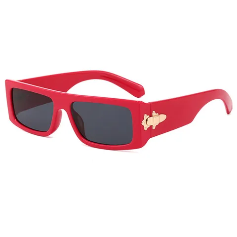 2021 модные роскошные брендовые Квадратные Солнцезащитные очки для женщин винтажные защитные очки черные красные солнцезащитные очки для мужчин и женщин крутые очки панка