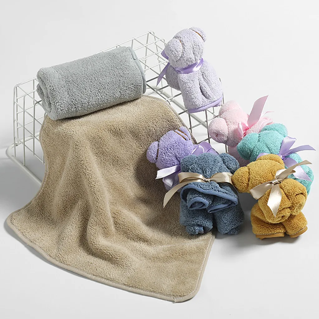 1 шт. однотонный мягкий полиэстер коралловый флис полотенце свадебный подарок