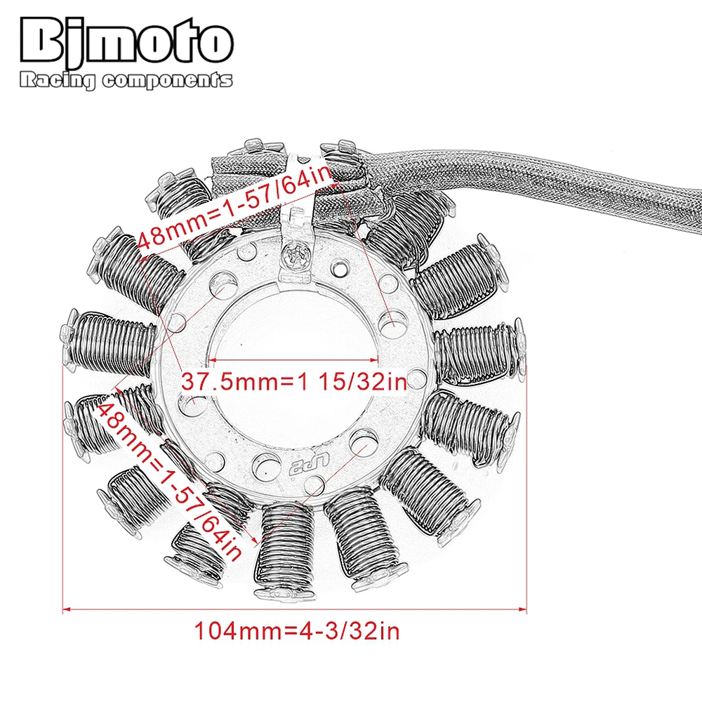 

BJMOTO Motorcycle Ignition Engine Generator Magneto Stator Coil For BMW S1000RR K46 S1000R K47 HP4 K42 S1000XR K49 12317718420