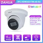 IP PoE-камера Dahua Starlight, наружная, 4 МП, с микрофономаудио, IPC-HDW2431TM-AS-S2, IR30m, IP67, IVS веб-камера для видеонаблюдения