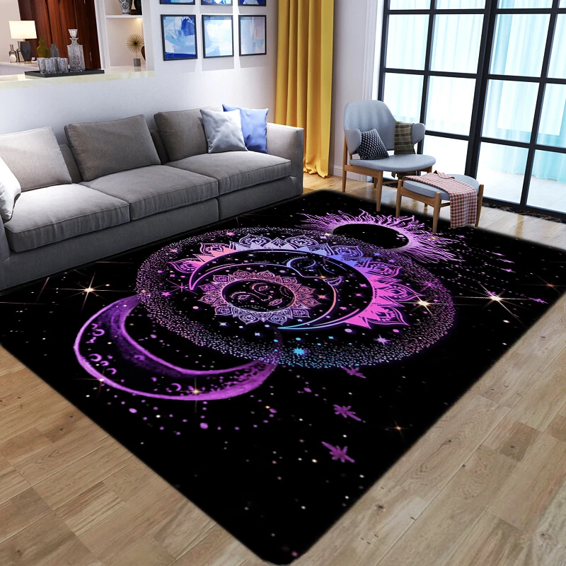 

Dreamlike Фиолетовый ковер, украшение для дома, 3D печать, детские мягкие игровые коврики для гостиной, спальни, напольный коврик, моющийся дверной коврик