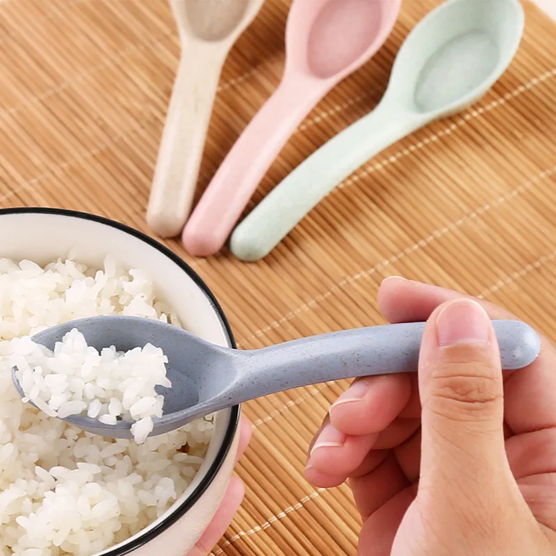 10 шт./компл. японский бытовой ложка из пшеничной соломы пластиковая кухонная