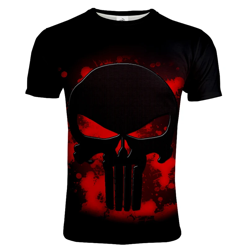 

2020 New Punisher 3D Printed Men T-shirt Fashion O-Neck Short Sleeve Streetwear Tshirt Spring Summer Casual Hip Hop Tees Tops
