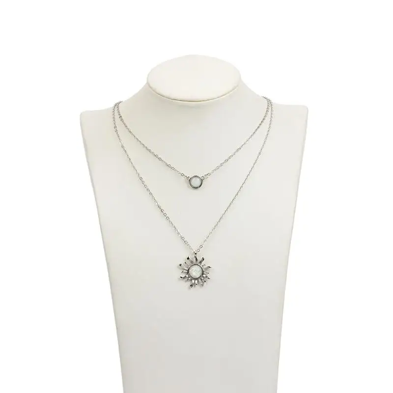 Топ для девочек многослойное платье с рисунком &quotПодсолнух&quot ожерелье женщин