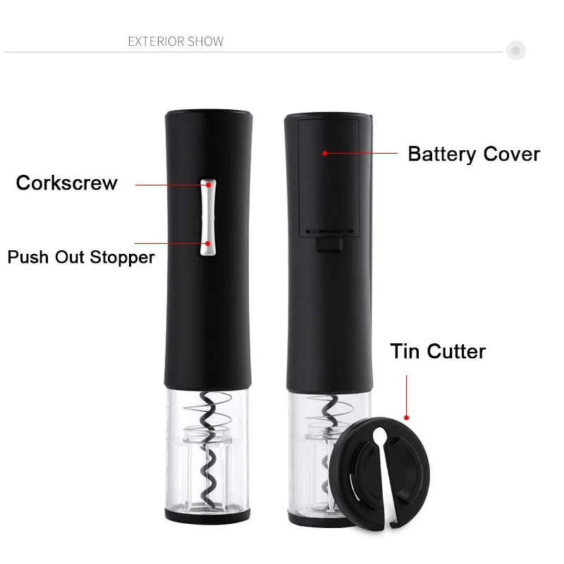 Портативный электрический мини штопор для вина со светодиодной светильник кой