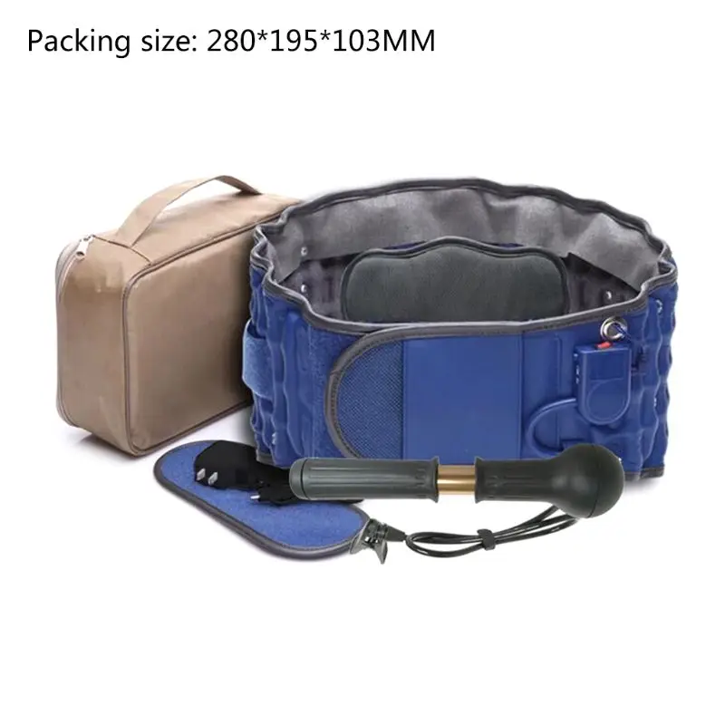 

Lumbar Fixed Correction Brace Belt Inflatable Waist Back Decompression Traction Support Band