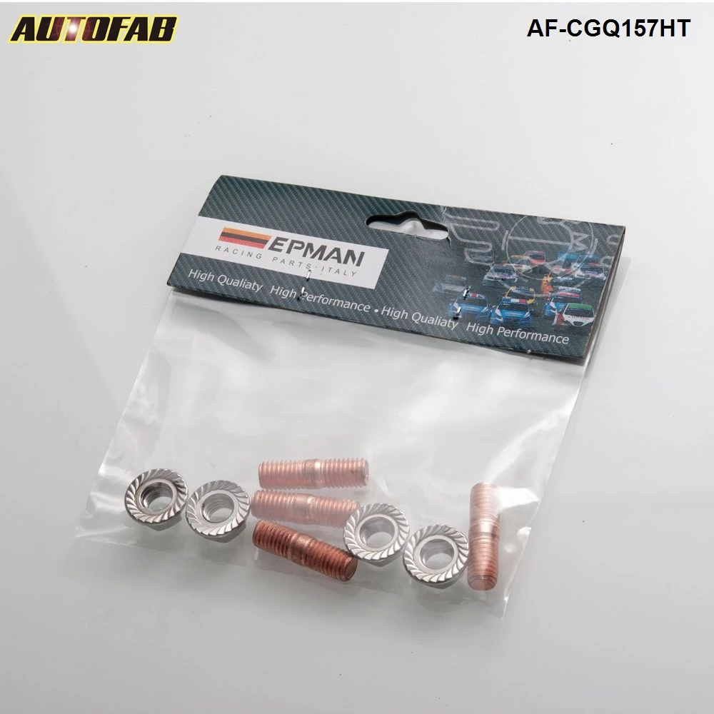 Набор шпилек для турбонаддува Racing M10 x 1 50 с резьбой фланцевые гайки T3 T4 T6 набор из 4