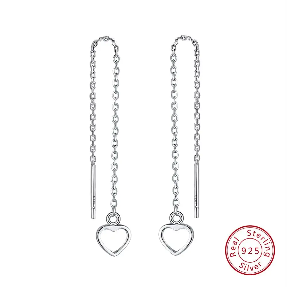 SE77 ORSA JEWELS 925 Висячие серьги из серебра 925 пробы для женщин романтические серьги в форме сердца модные оптовые ювелирные изделия для женщин SE77 - Цвет камня: SE77