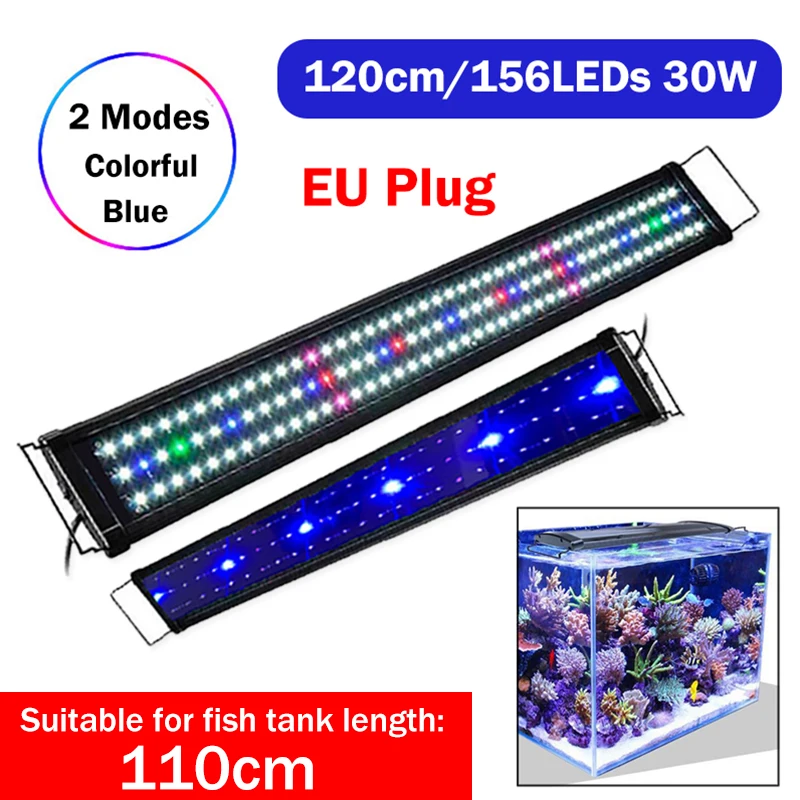 120 см Мульти-Цвет полный спектр Коралловый аквариум для рыбок кронштейн светодиодный светильник для ландшафтного дизайна завод светильник ing 30 Вт 156 светодиодный s лампа для выращивания