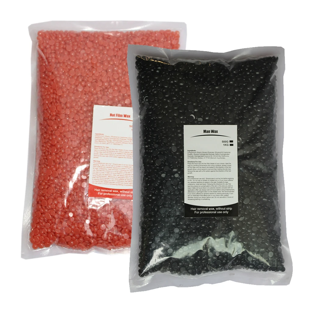 2 пакета (ов) Bean горячая пленка для удаления волос на теле восковыми бусинками