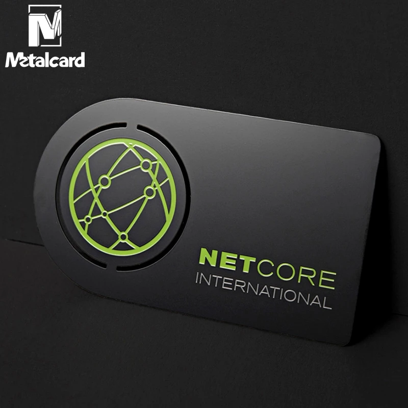 Пустотелая металлическая визитная карточка высокого класса из нержавеющей