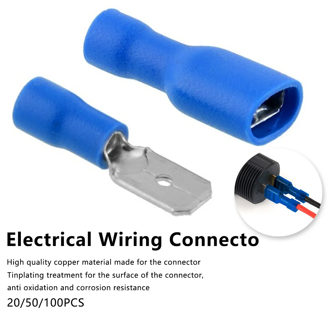 100/50/25 шт 6 3 мм 16 14AWG Женский Мужской Разъем электропроводки ОБЖИМНАЯ