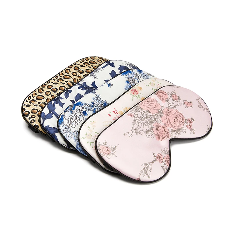 Маска для сна с фарфоровым узором 100% шелк тени век затенение повязка на глаза